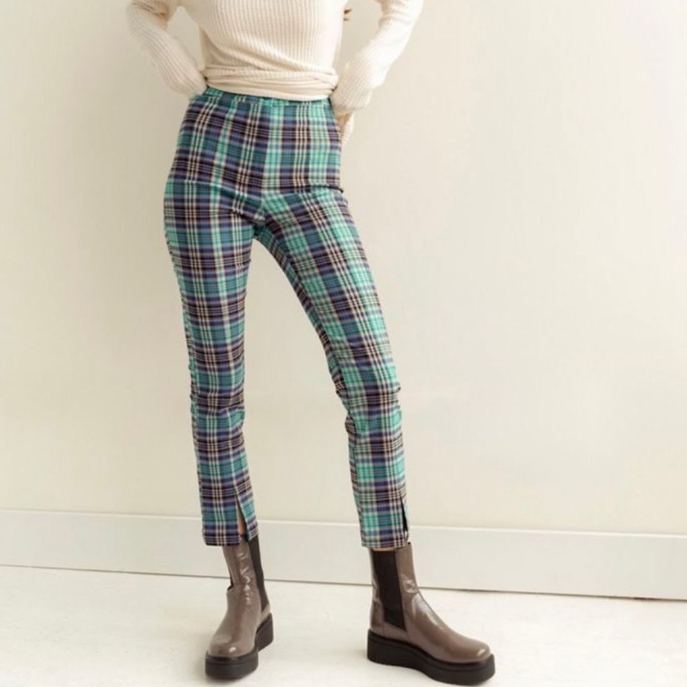 Urban Outfitters Skinny Cropped Plaid Pants Sz 0